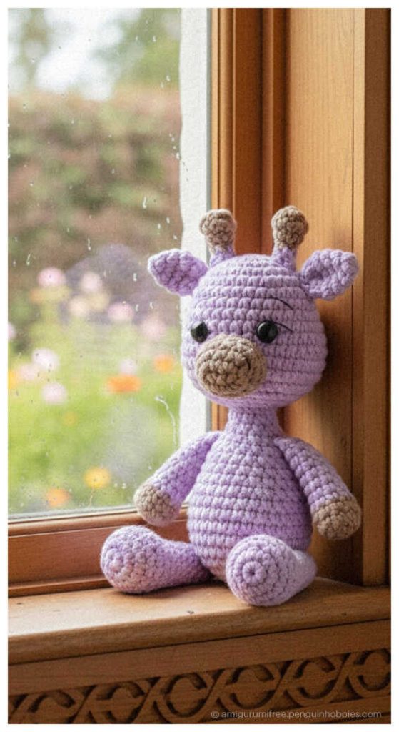 No Sew Amigurumi: Free giraffe pattern for a quick DIY gift idea, AI visualization.