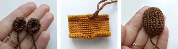 Free Quick to Make Amigurumi: Capybara pattern pieces and shorts detail for a unique DIY crochet gift.