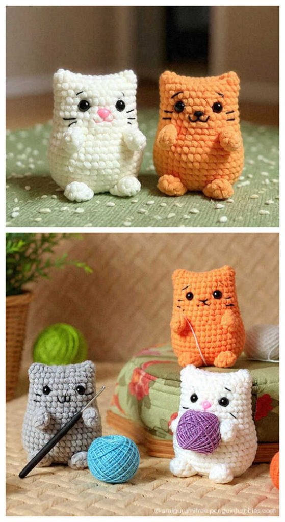 Quick to Make Amigurumi: No sew kitten design for high-profit sales, AI concept image.