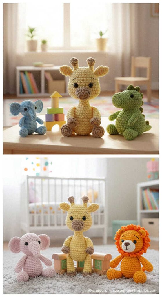 Free Giraffe Amigurumi Pattern: No sew guide with clear instructions, AI generated idea.