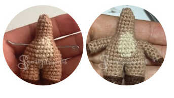 A detailed visualization focusing on the reindeer arm design, serving as an artistic preview of our free crochet pattern. This image captures the structural details to provide a stylistic reference for your handmade project. We share this concept to help you visualize the finished amigurumi reindeer limbs.