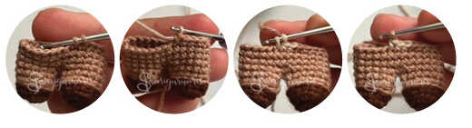 A detailed visualization focusing on the reindeer body and legs design, serving as an artistic preview of our free crochet pattern. This image captures the lower structural details to provide a stylistic reference for your handmade project. We share this concept to help you visualize the finished amigurumi reindeer standing pose.